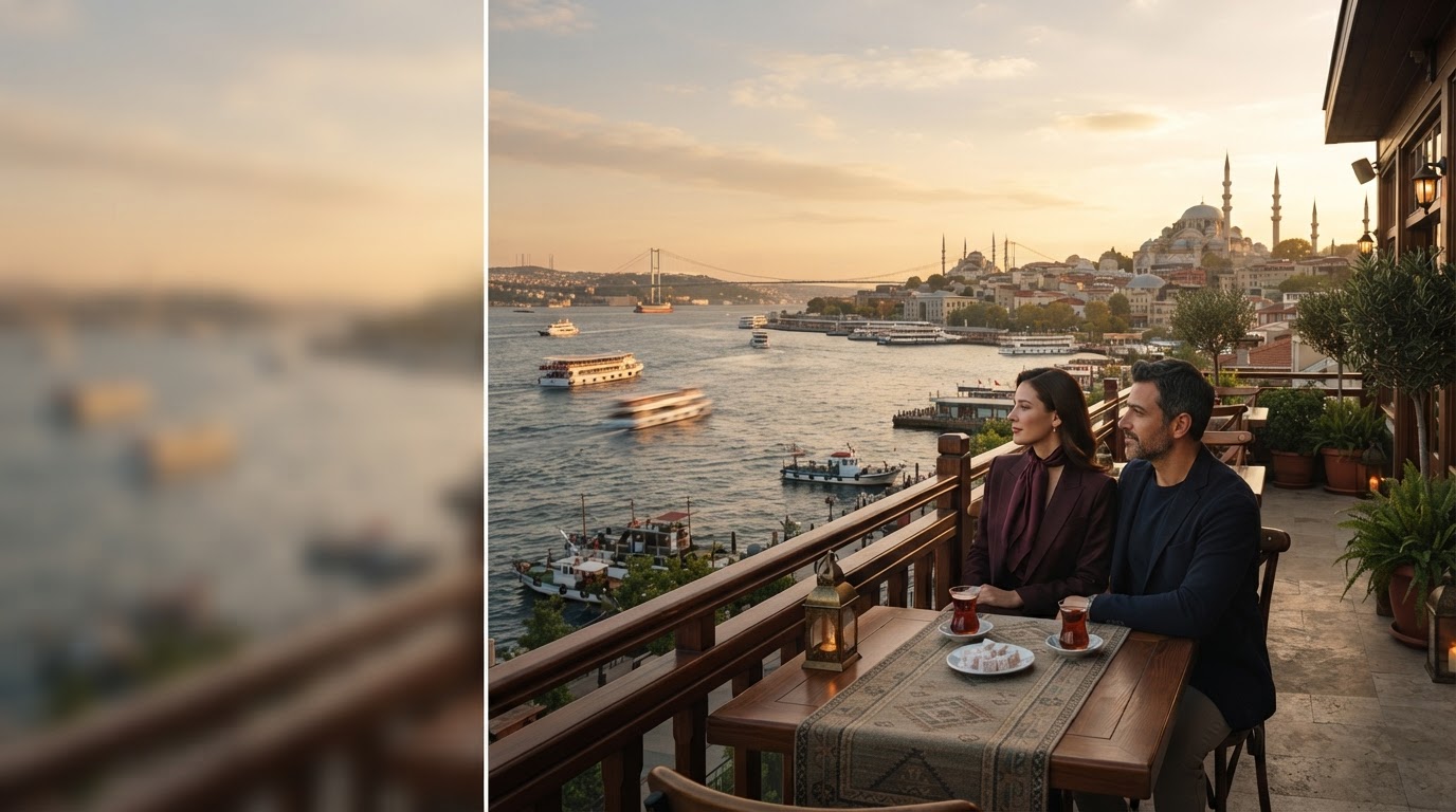 Seyahat ile uzaktan çalışan bir profesyonelin dizüstü bilgisayarında piyasa verisi analiz etmesi